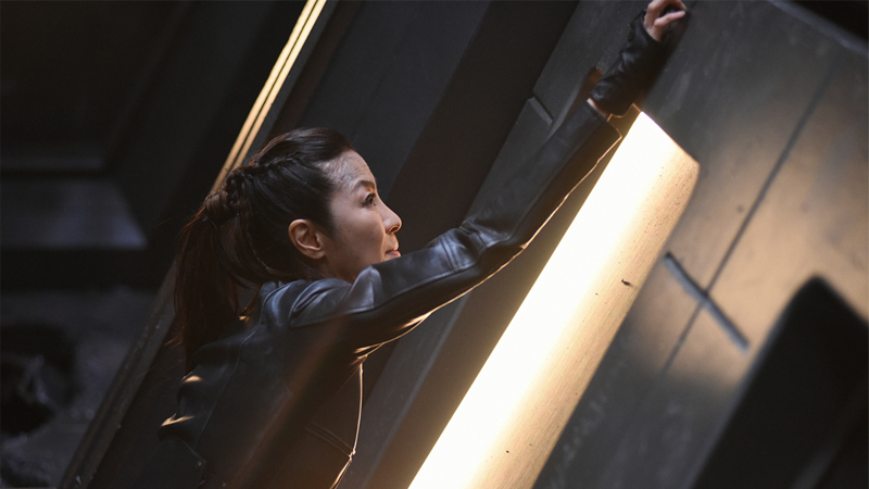 Georgiou takes a brief break from the rest of the action in this episode to just go have her own gravity-switching fistfight with Control.